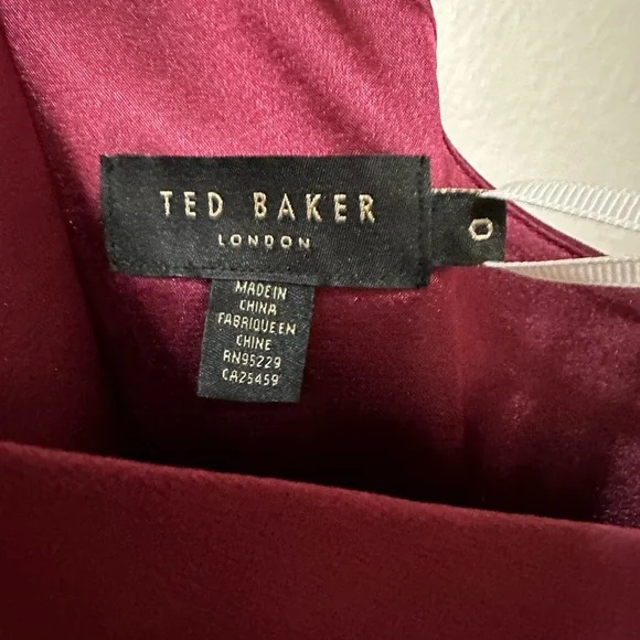 NWT Ted Baker London Ridah Waterfall One Shoulder Dress Size:0 US 2
